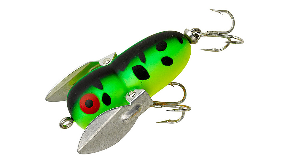 Heddon Crazy Crawler Topwater Fishing Lure, 1 3/4in, Fl Green Crawdad, X9120GRA