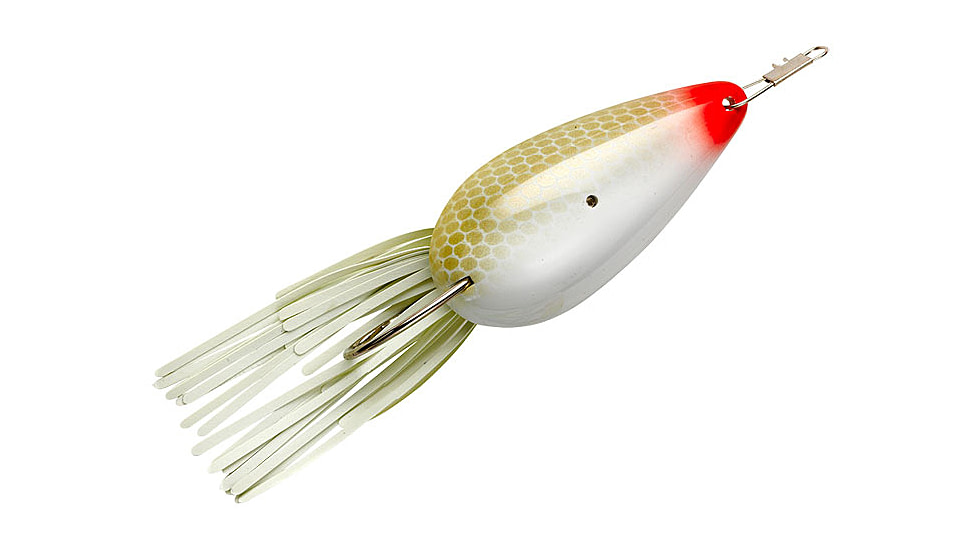 Heddon Moss Boss Spoon, 3in, White Scaled, X0515WHS
