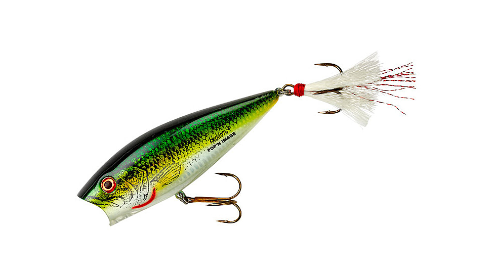 Heddon Pop'n Image Topwater Bait, 3 1/4in, 2/5 oz, Baby Bass, X9220DBB