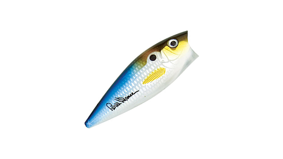 Heddon Pop'n Image Topwater Bait, 3 1/4in, 2/5 oz, Threadfin Shad, X9220DTFS