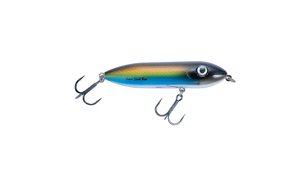 Heddon Super Spook Boyo Topwater Walking Bait, 3in, 3/8 oz, Blue Herring, X9235527