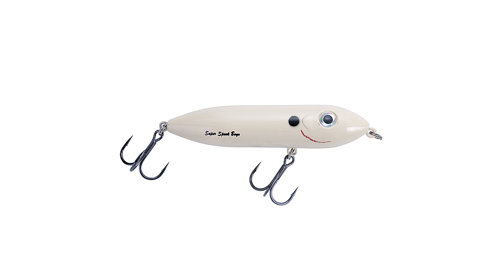 Heddon Super Spook Boyo Topwater Walking Bait, 3in, 3/8 oz, Bone, X923514