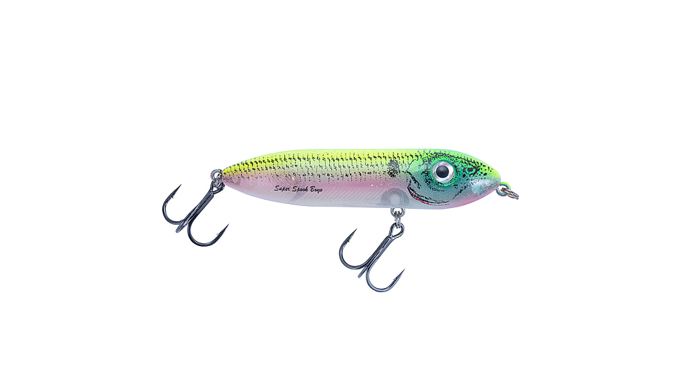 Heddon Super Spook Boyo Topwater Walking Bait, 3in, 3/8 oz, Okie Shad, X9235HOS