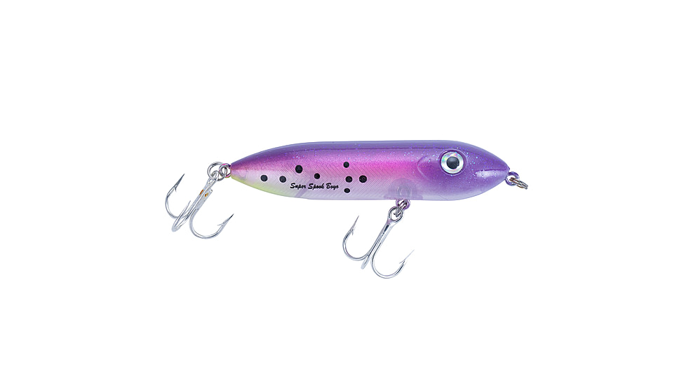 Heddon Super Spook Boyo Topwater Walking Bait, 3in, 3/8 oz, Speck' Magic, X9235534