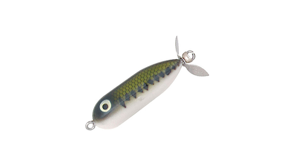 Heddon Tiny Torpedo Topwater Prop Bait, 1-7/8in, 1/4 oz, Baby Bass, X0360BB