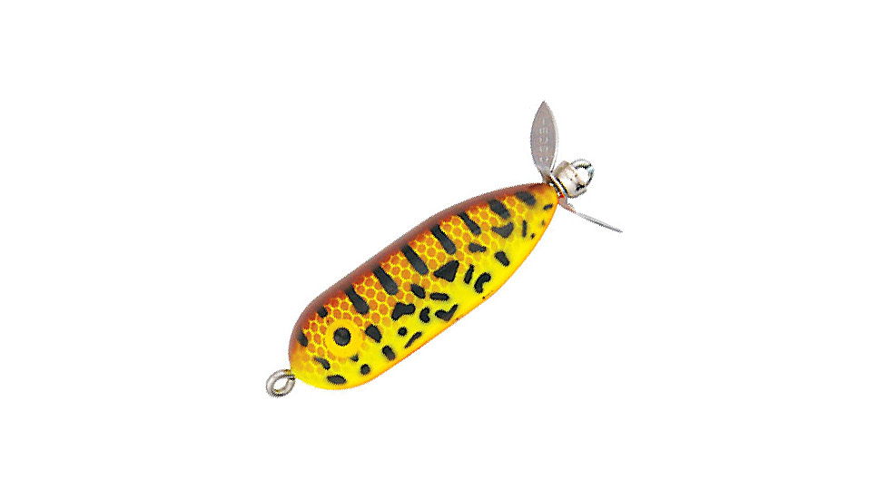 Heddon Tiny Torpedo Topwater Prop Bait, 1-7/8in, 1/4 oz, Brown Crawdad, X0360BRS