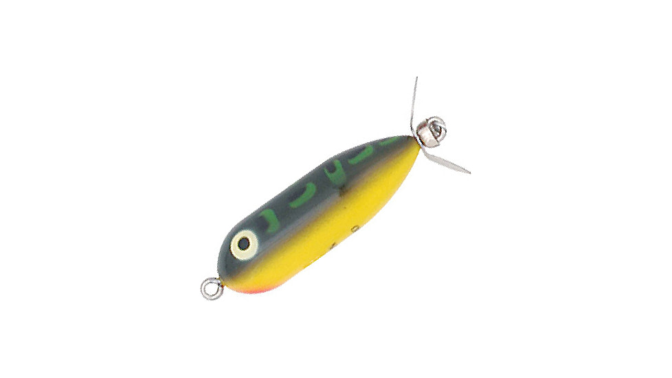 Heddon Tiny Torpedo Topwater Prop Bait, 1-7/8in, 1/4 oz, Bullfrog, X0360BF