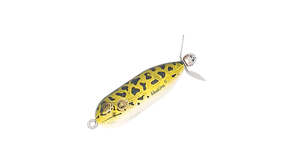 Heddon Tiny Torpedo Topwater Prop Bait, 1-7/8in, 1/4 oz, Natural Leopard Frog, X0360NF