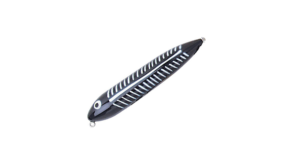 Heddon Zara Spook Topwater Walking Bait, 4-1/2in, 3/4 oz, Black Shore Minnow, X9255XBW