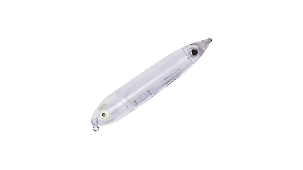 Heddon Zara Spook Topwater Walking Bait, 4-1/2in, 3/4 oz, Clear, X9255C