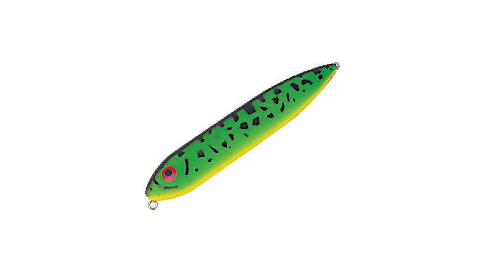 Heddon Zara Spook Topwater Walking Bait, 4-1/2in, 3/4 oz, Fluorescent Green Crawdad, X9255GRA