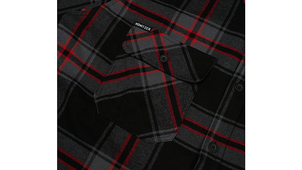 HOWITZER Fleet L/S Flannel - Mens, Black, Extra Large, 371WV125-BK-XL