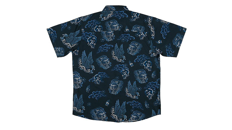 HOWITZER Le Tiger Blue S/S Woven Tee - Mens, Multi-Colored, Small, 371WV130-MULT-S