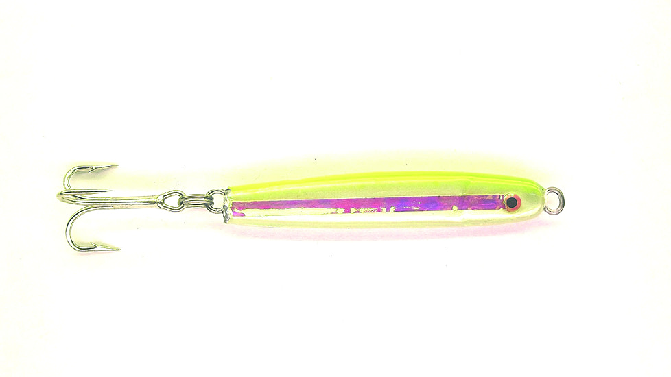 HR Tackle Painted Stingsilver Jig, 1 1/2 oz Chartreuse Pearl Silverside, 1543CS