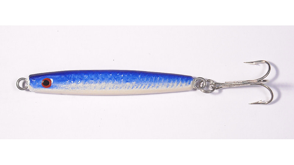 HR Tackle Painted Stingsilver Jig, 1 1/4 oz, Blue Back White Belly, 1542BL