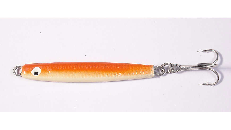 HR Tackle Painted Stingsilver Jig, 1 1/4 oz, Organe Back White Belly, 1542OR