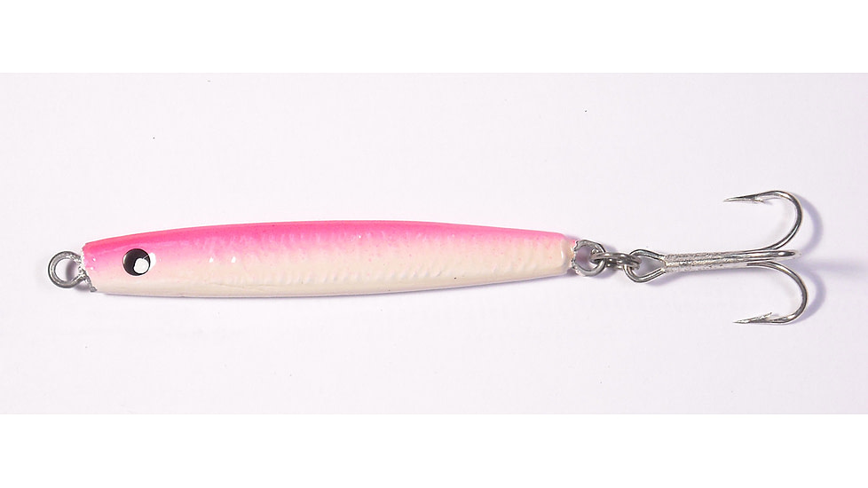 HR Tackle Painted Stingsilver Jig, 1 1/4 oz, Pink Back White Belly, 1542PW