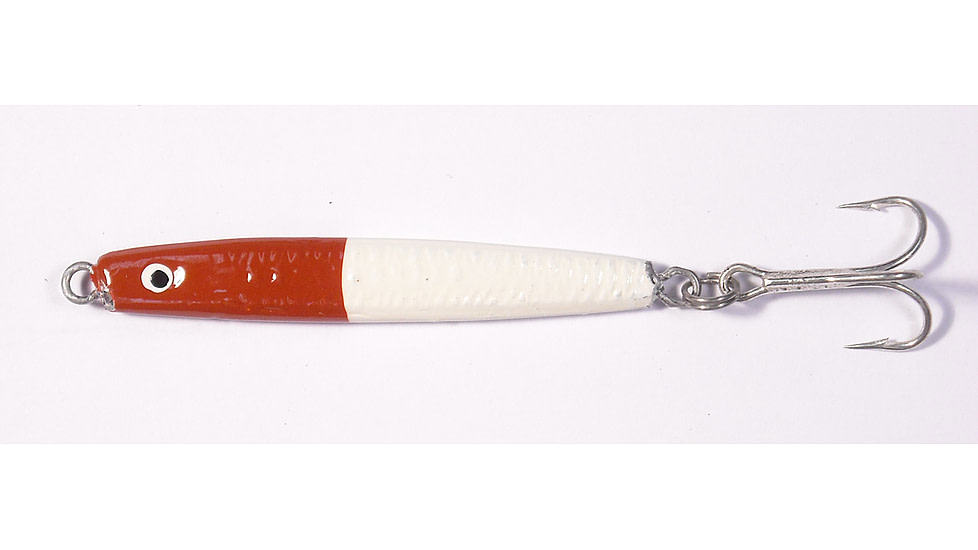 HR Tackle Painted Stingsilver Jig, 1 1/4 oz, Red Head White Tail, 1542RH