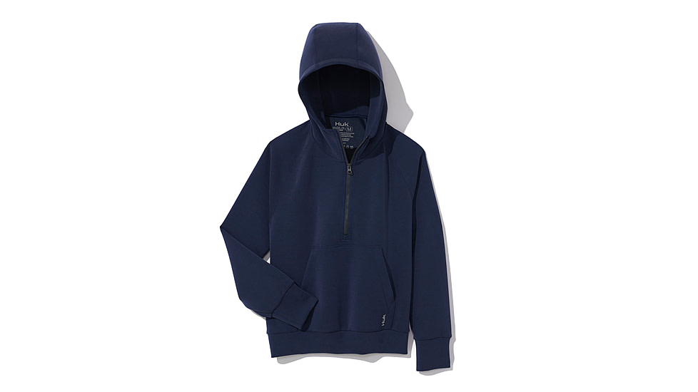HUK Performance Fishing Bayside 1/2 Zip Hoodie - Womens, Naval Academy, Extra Small, H6130030-413-XS