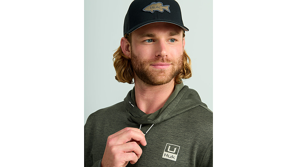 HUK Performance Fishing Cold Front Hoodie - Mens, Cyprs Lnd Hthr, Extra Large, H1300093-378-XL