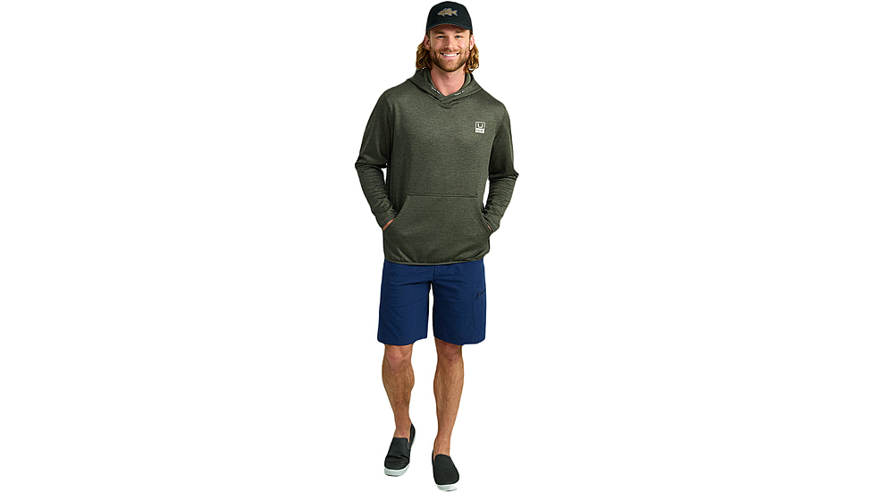 HUK Performance Fishing Cold Front Hoodie - Mens, Cyprs Lnd Hthr, Extra Large, H1300093-378-XL
