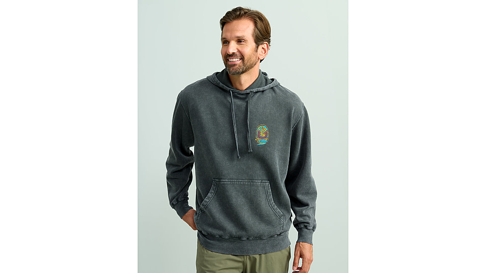 HUK Performance Fishing Cotton Fleece Graphic Hoodie - Mens, Volcanic Ash, Large, H1300103-013-L