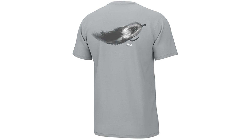 HUK Performance Fishing Streamer Fly Short Sleeve Shirt - Men's, Harbor Mist, Medium, H1000420-034-M