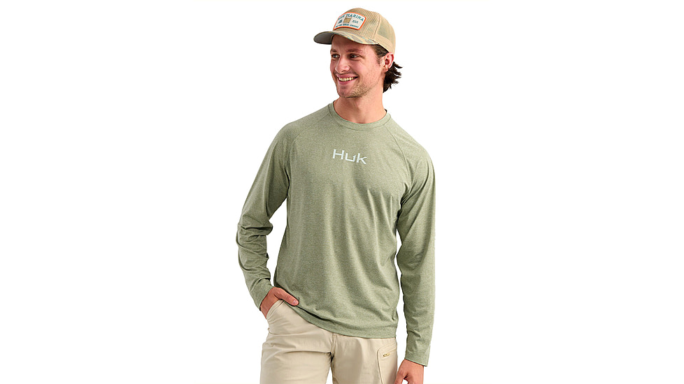HUK Performance Fishing Airweight Long Sleeve Crew - Mens