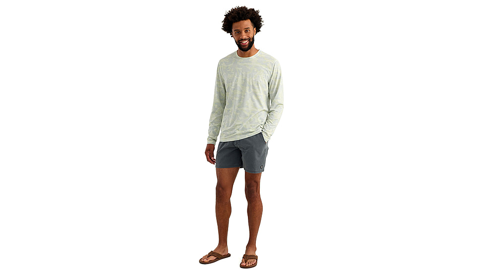 HUK Performance Fishing Drift Printed Long Sleeve Crew - Mens