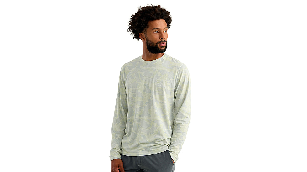 HUK Performance Fishing Drift Printed Long Sleeve Crew - Mens