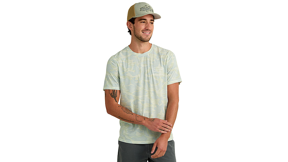 HUK Performance Fishing Drift Printed Short Sleeve Crew - Mens