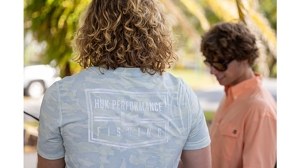 HUK Performance Fishing Drift Printed Short Sleeve Crew - Mens