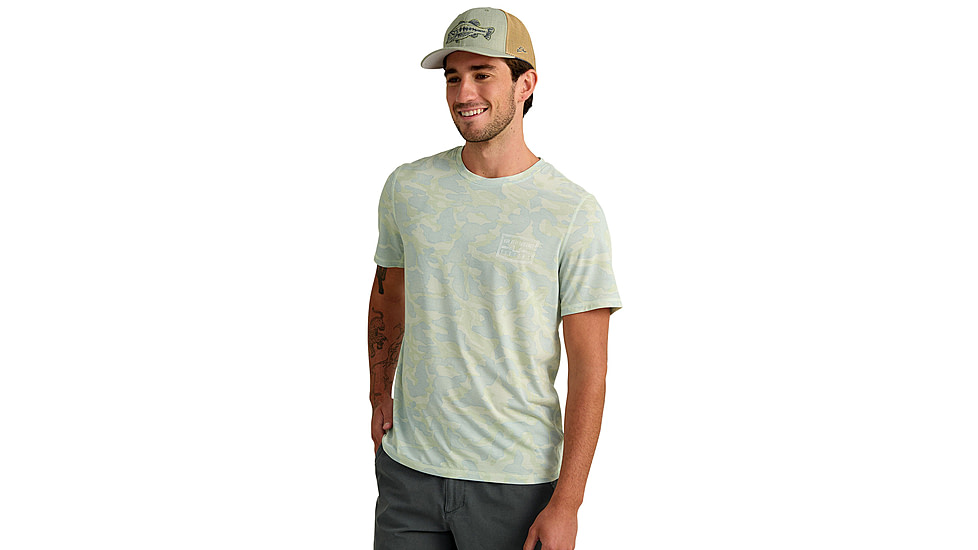 HUK Performance Fishing Drift Printed Short Sleeve Crew - Mens