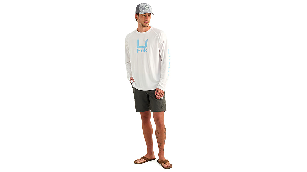 HUK Performance Fishing Icon Long Sleeve Crew - Mens