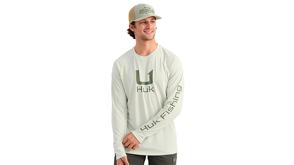 HUK Performance Fishing Icon Long Sleeve Crew - Mens