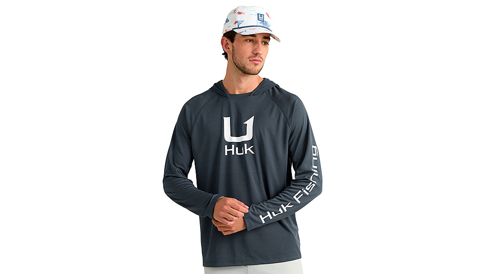 HUK Performance Fishing Icon Long Sleeve Hoodie - Mens