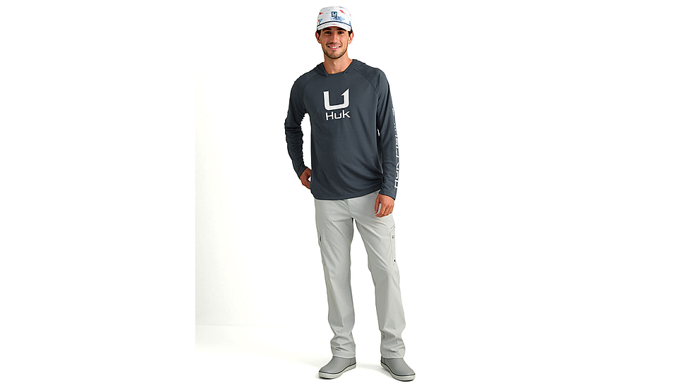 HUK Performance Fishing Icon Long Sleeve Hoodie - Mens