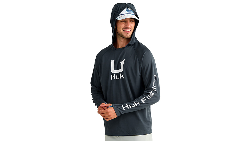HUK Performance Fishing Icon Long Sleeve Hoodie - Mens