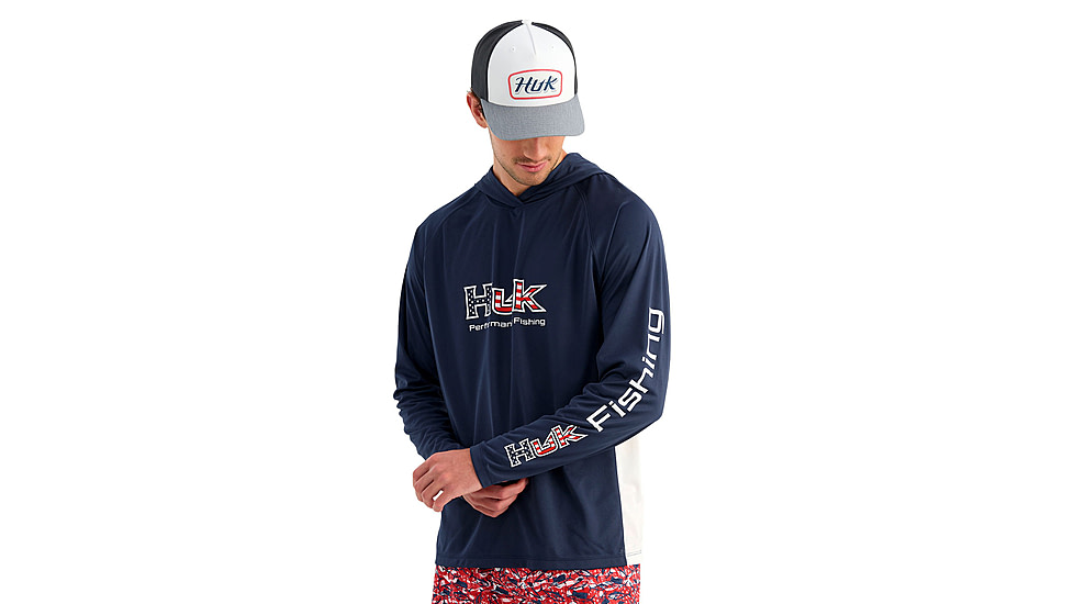 HUK Performance Fishing Pursuit Americana Fill Hoodie - Mens