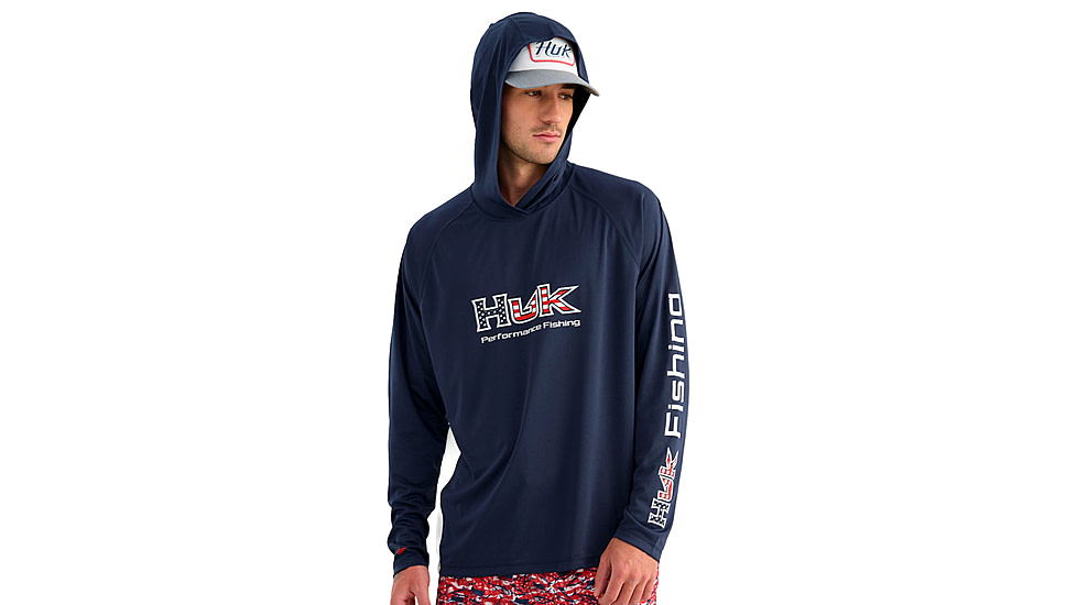HUK Performance Fishing Pursuit Americana Fill Hoodie - Mens