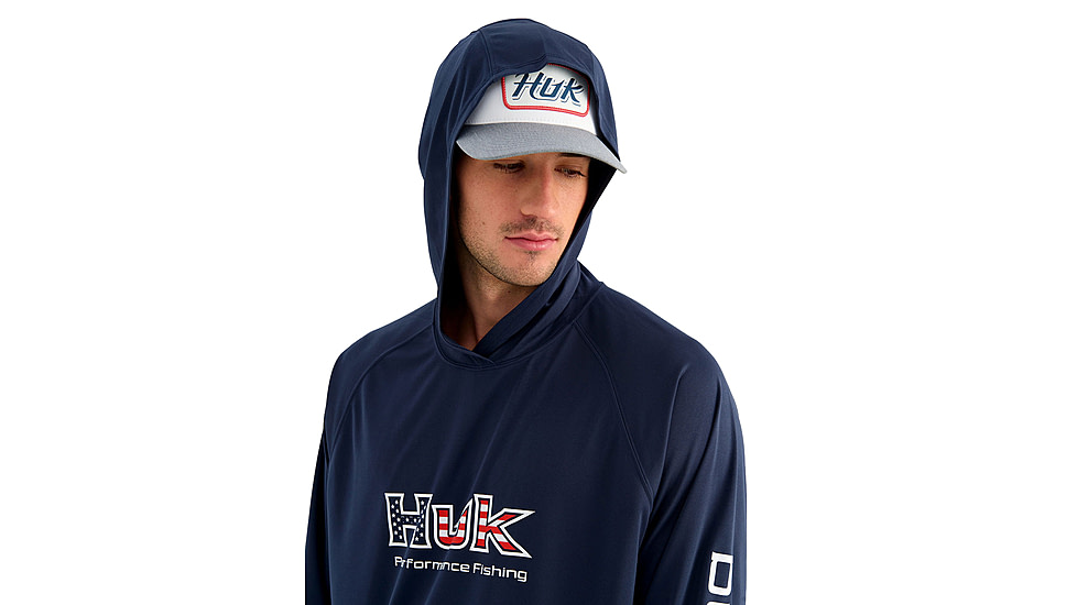 HUK Performance Fishing Pursuit Americana Fill Hoodie - Mens