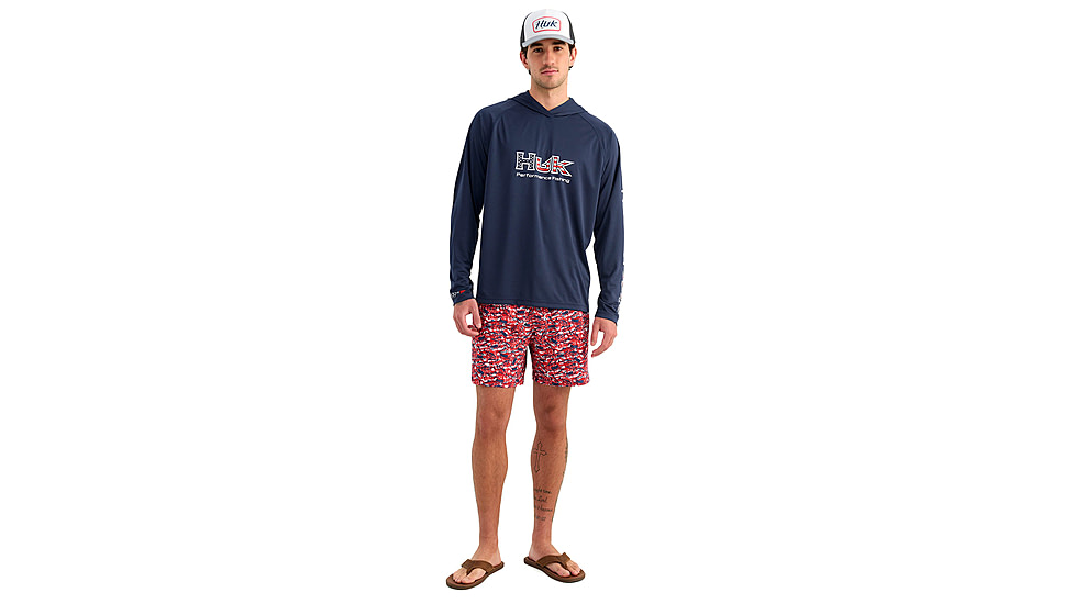 HUK Performance Fishing Pursuit Americana Fill Hoodie - Mens