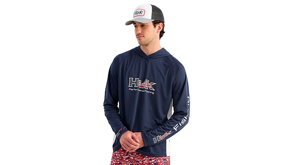 HUK Performance Fishing Pursuit Americana Fill Hoodie - Mens