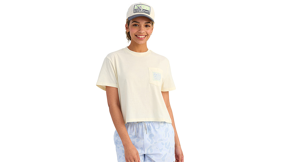 HUK Performance Fishing Huk Tight Lines Pkt T-Shirt - Womens, Egret, Small, H6100108-106-S