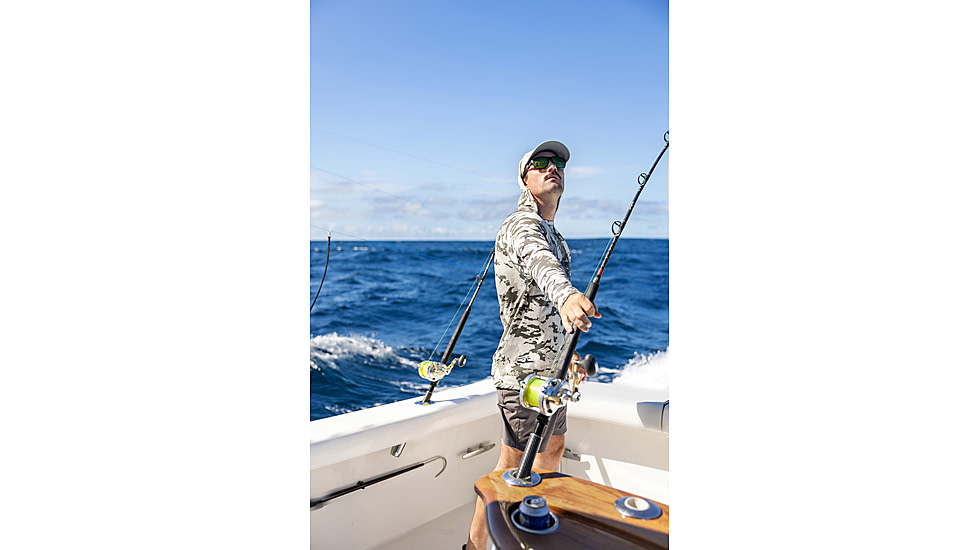 HUK Performance Fishing Icon Kc Printed Hoodie, Moss2, 2XL, H1200585-317-XXL