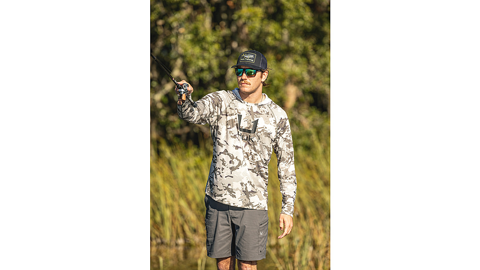 HUK Performance Fishing Icon Kc Printed Hoodie, Moss2, 2XL, H1200585-317-XXL