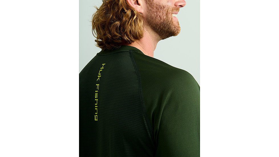 HUK Performance Fishing Icon Long Sleve Crew - Mens, Cypress Landing, Extra Large, H1200573-377-XL