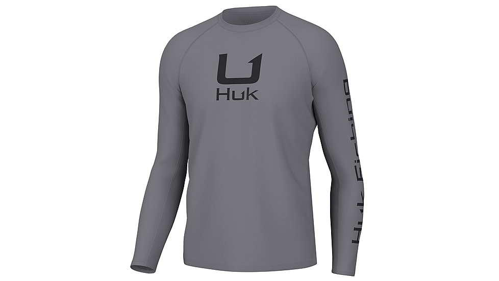 HUK Performance Fishing Icon LS Crew Shirt - Mens, Night Owl, M, H1200573-016-M