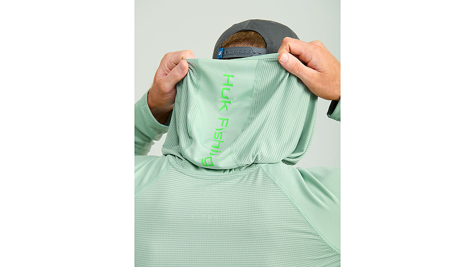 HUK Performance Fishing Icon Performance Hoodie - Mens, Fog Green, Extra Large, H1200574-315-XL