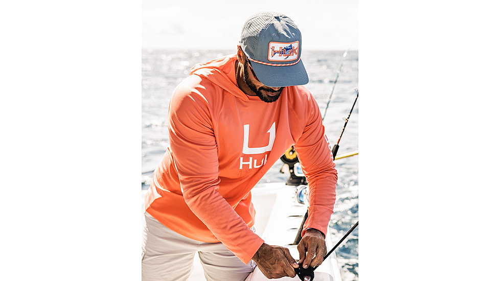 HUK Performance Fishing Icon Performance Hoodie - Mens, Fresh Salmon, 2XL, H1200574-821-XXL